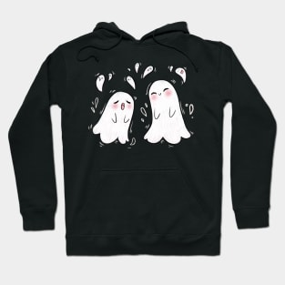 Cute ghost duo spooky sticker pack for Halloween Hoodie